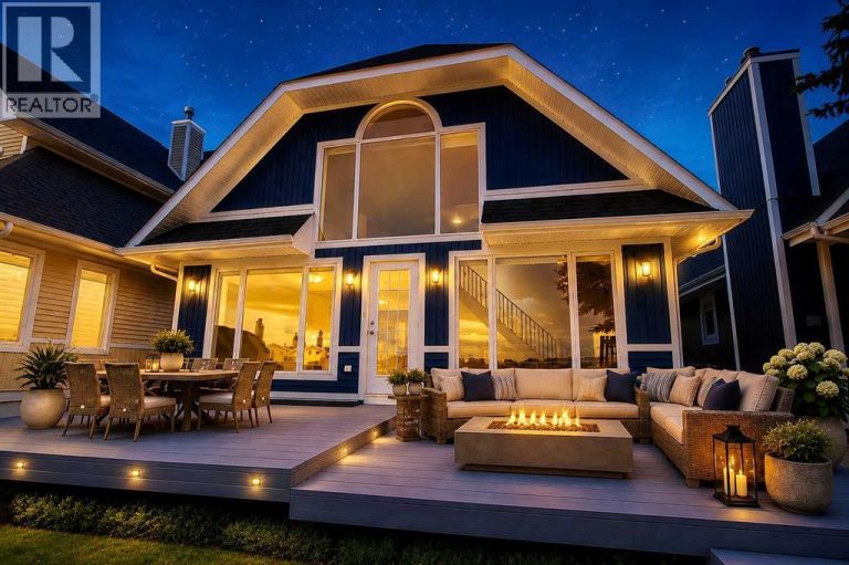 staged back deck facing lake